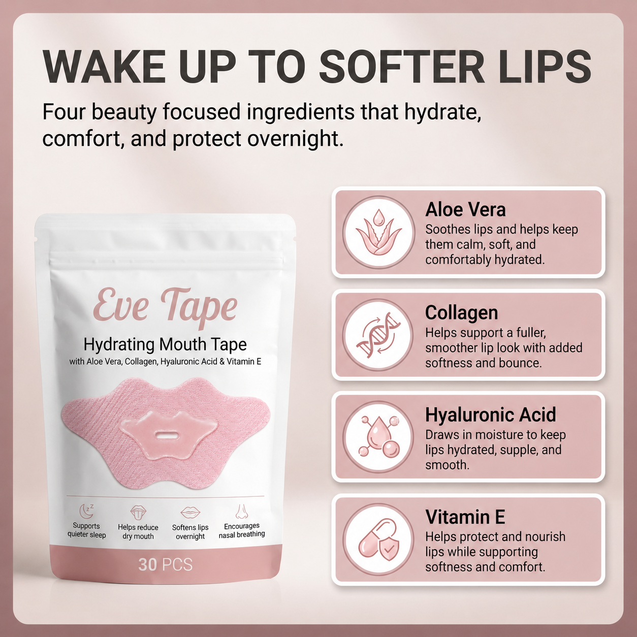 Eve Tape - Mouth tape with built in lip mask