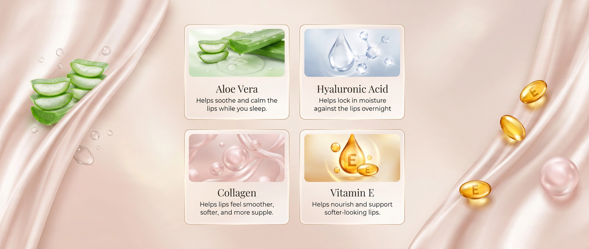 EVE Tape HydraSeal ingredients — Collagen, Hyaluronic Acid, Aloe Vera, Vitamin E